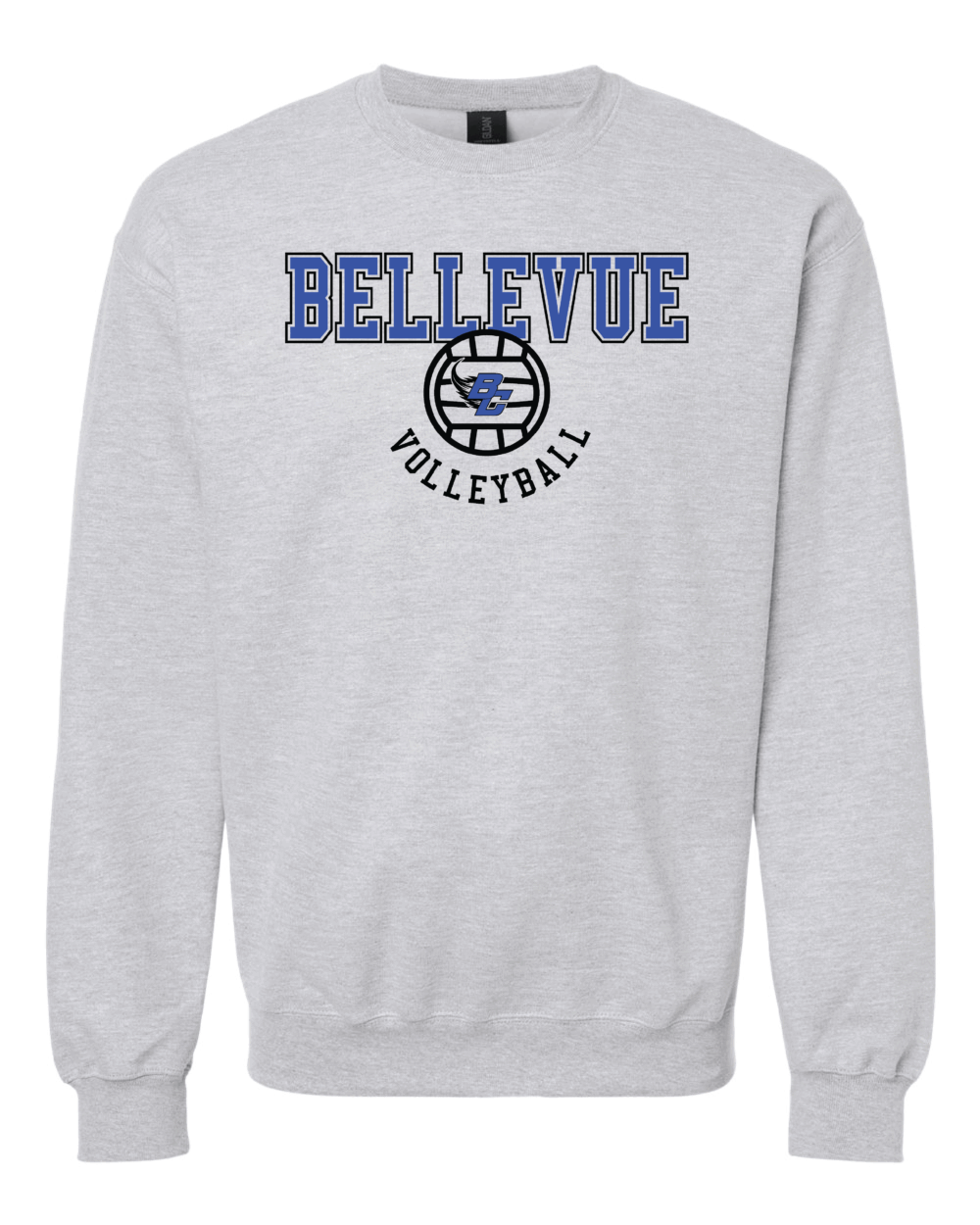 2025 Bellevue Comets Volleyball Fundraiser Adult Gildan Softstyle Midweight Crewneck Sweatshirt (3 Color Options) - Image 2