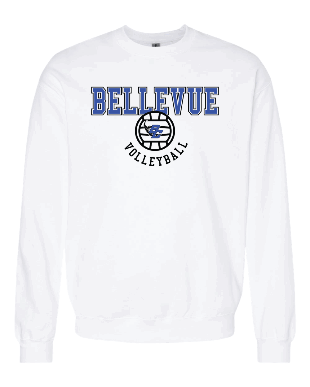 2025 Bellevue Comets Volleyball Fundraiser Adult Gildan Softstyle Midweight Crewneck Sweatshirt (3 Color Options)