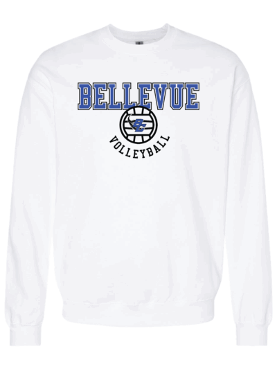 2025 Bellevue Comets Volleyball Fundraiser Adult Gildan Softstyle Midweight Crewneck Sweatshirt (3 Color Options)