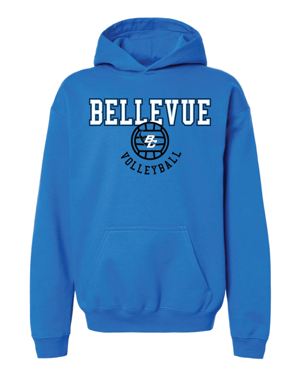 2025 Bellevue Comets Volleyball Fundraiser Youth Gildan Softstyle Midweight Hoodie (3 Color Options) - Image 3