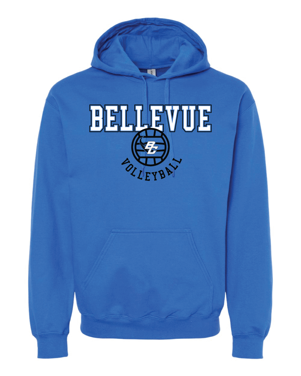 2025 Bellevue Comets Volleyball Fundraiser Adult Gildan Softstyle Midweight Hoodie (3 Color Options) - Image 3
