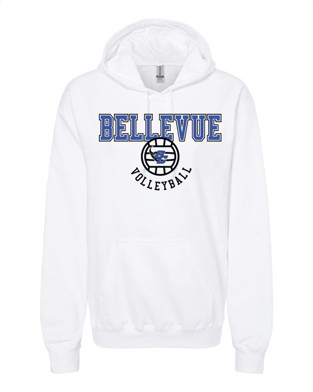 2025 Bellevue Comets Volleyball Fundraiser Adult Gildan Softstyle Midweight Hoodie (3 Color Options)