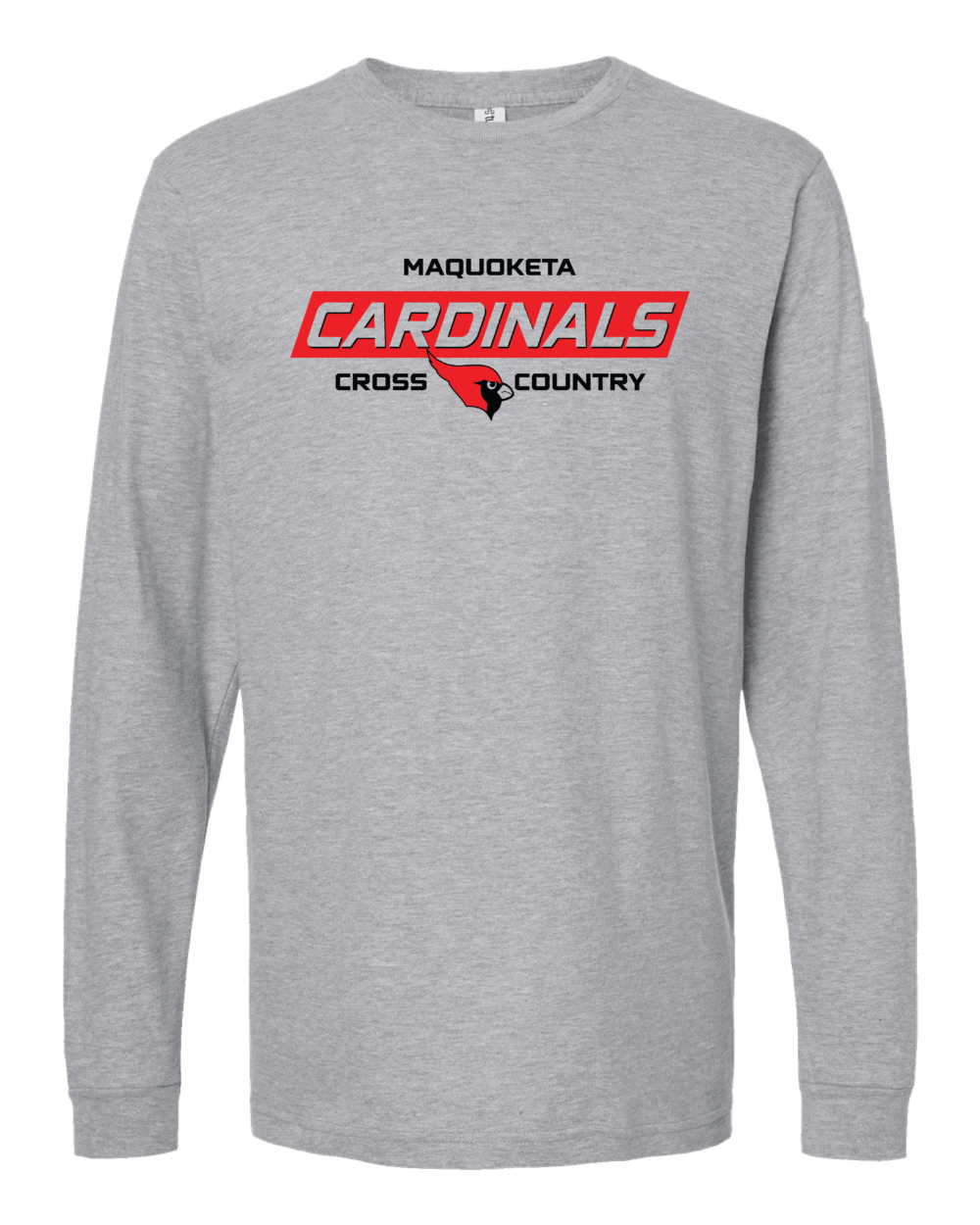 2025 Maquoketa Cardinals Cross Country Adult Tultex Fine Jersey Long Sleeve T-Shirt (2 Color Options) - Image 2