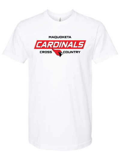 2025 Maquoketa Cardinals Cross Country Adult Tultex Fine Jersey T-Shirt (2 Color Options)