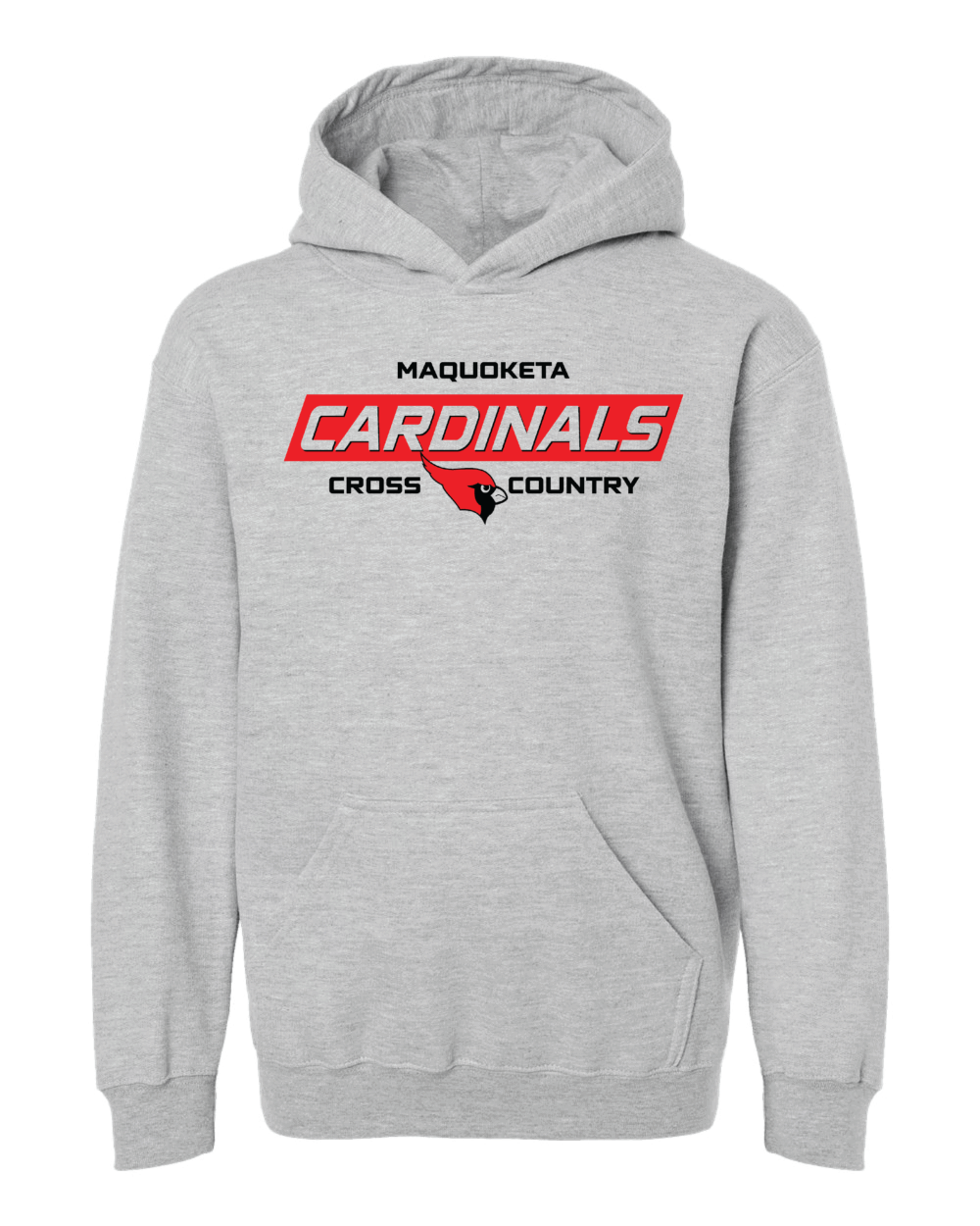 2025 Maquoketa Cardinals Cross Country Youth Tultex Fleece Hoodie (2 Color Options)