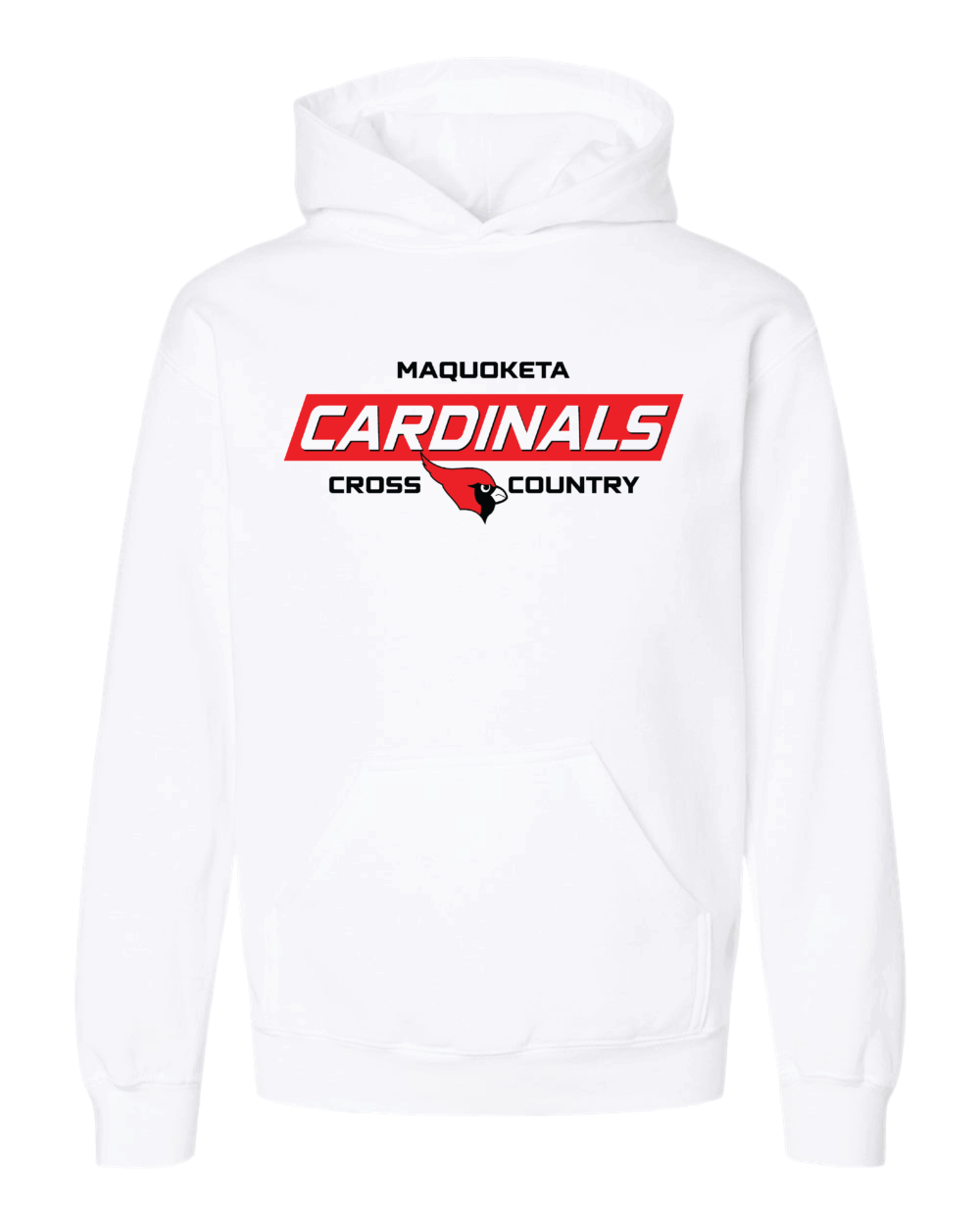 2025 Maquoketa Cardinals Cross Country Youth Tultex Fleece Hoodie (2 Color Options) - Image 2