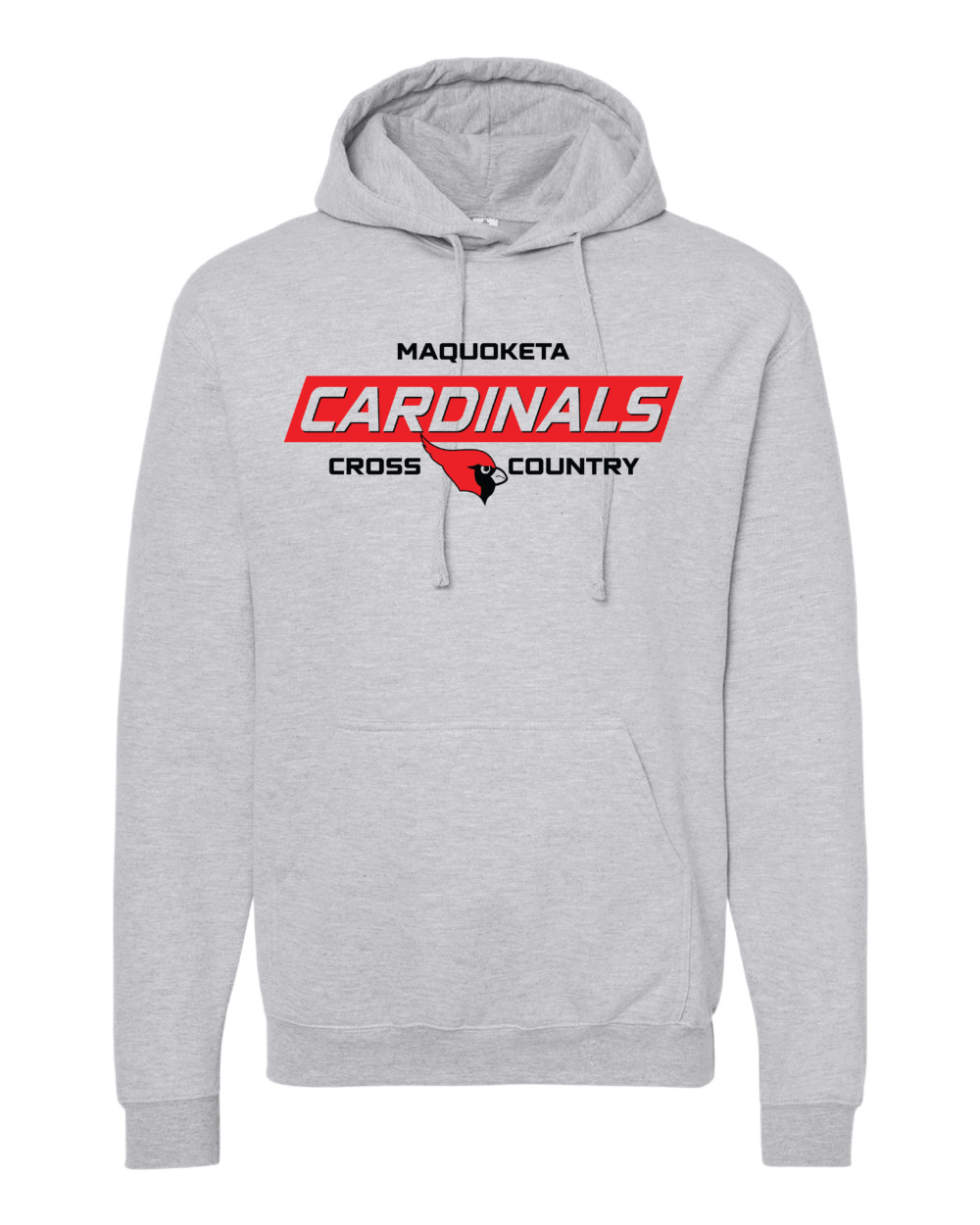 2025 Maquoketa Cardinals Cross Country Adult Tultex Fleece Hoodie (2 Color Options) - Image 2