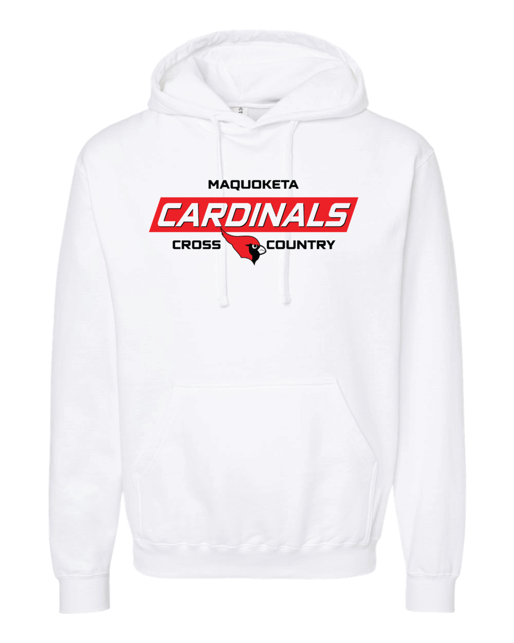 2025 Maquoketa Cardinals Cross Country Adult Tultex Fleece Hoodie (2 Color Options)
