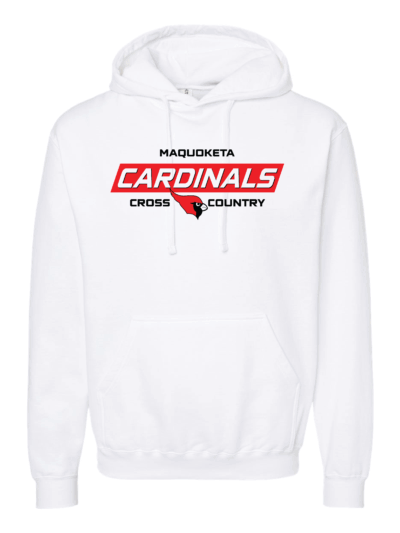 2025 Maquoketa Cardinals Cross Country Adult Tultex Fleece Hoodie (2 Color Options)