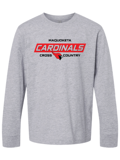 2025 Maquoketa Cardinals Cross Country Youth Next Level Cotton Long Sleeve T-Shirt (2 Color Options)