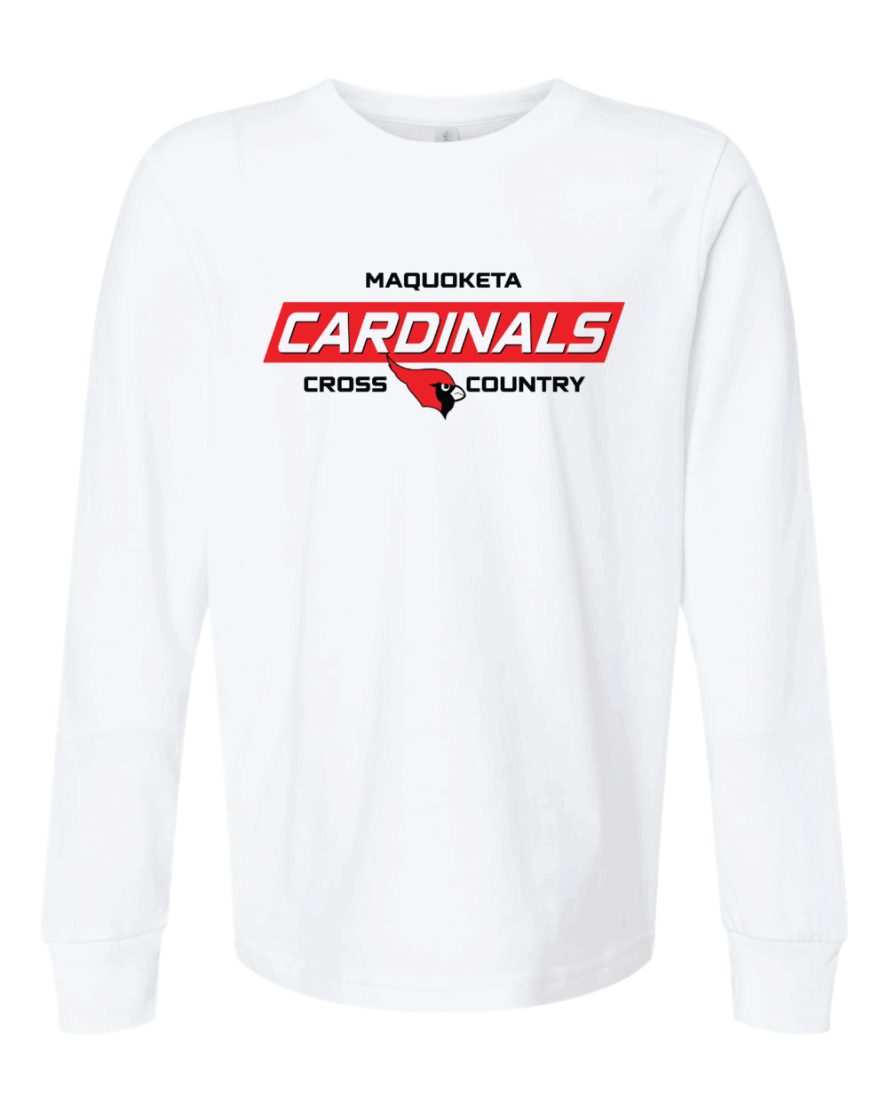 2025 Maquoketa Cardinals Cross Country Youth Next Level Cotton Long Sleeve T-Shirt (2 Color Options) - Image 2