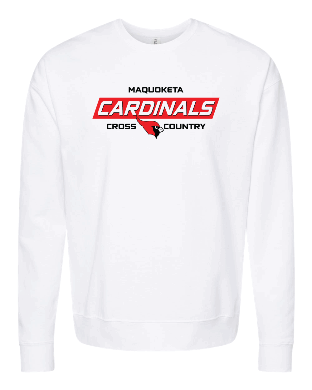 2025 Maquoketa Cardinals Cross Country Adult Tultex Fleece Crewneck Sweatshirt (2 Color Options)