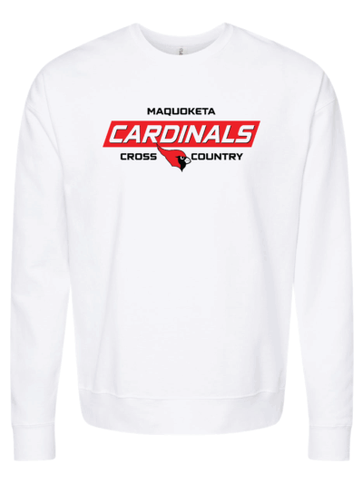 2025 Maquoketa Cardinals Cross Country Adult Tultex Fleece Crewneck Sweatshirt (2 Color Options)