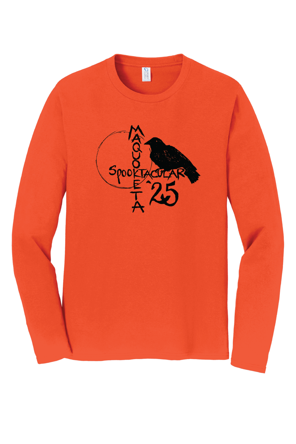 2025 Maquoketa Halloween Spooktacular Fundraiser Youth Orange Port & Co Long Sleeve Core Cotton T-Shirt