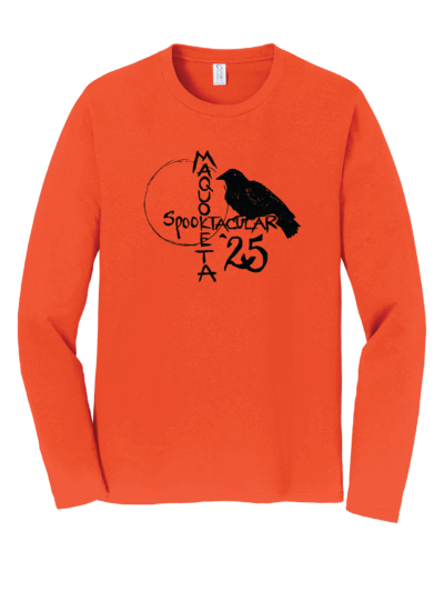 2025 Maquoketa Halloween Spooktacular Fundraiser Adult Orange Port & Co Fan Favorite Long Sleeve T-Shirt