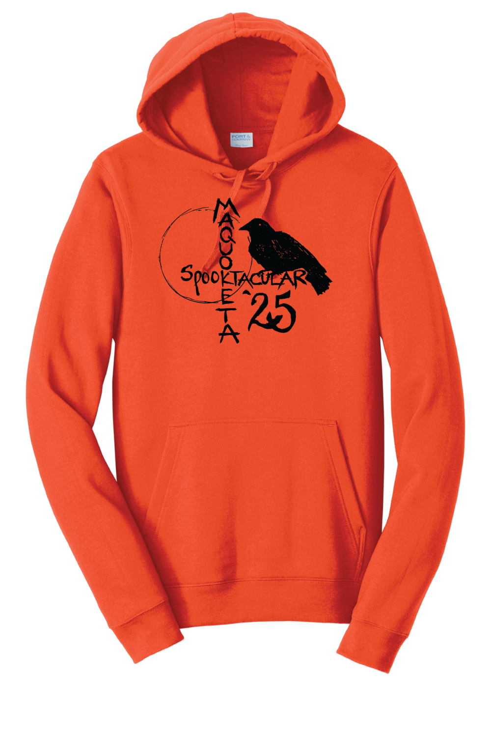 2025 Maquoketa Halloween Spooktacular Fundraiser Adult Orange Port & Co Fan Favorite Fleece Pullover Hoodie