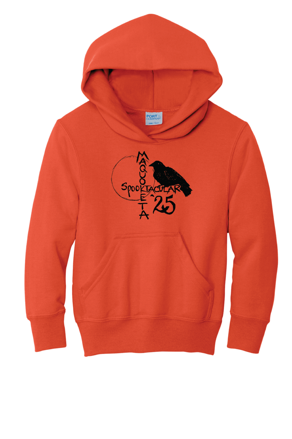 2025 Maquoketa Halloween Spooktacular Fundraiser Youth Orange Port & Co Core Fleece Pullover Hoodie