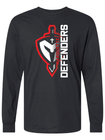 Marquette Catholic Defenders PTO Christmas Fundraiser Adult Gildan Softstyle CVC Long Sleeve T-Shirt (2 Color Options)