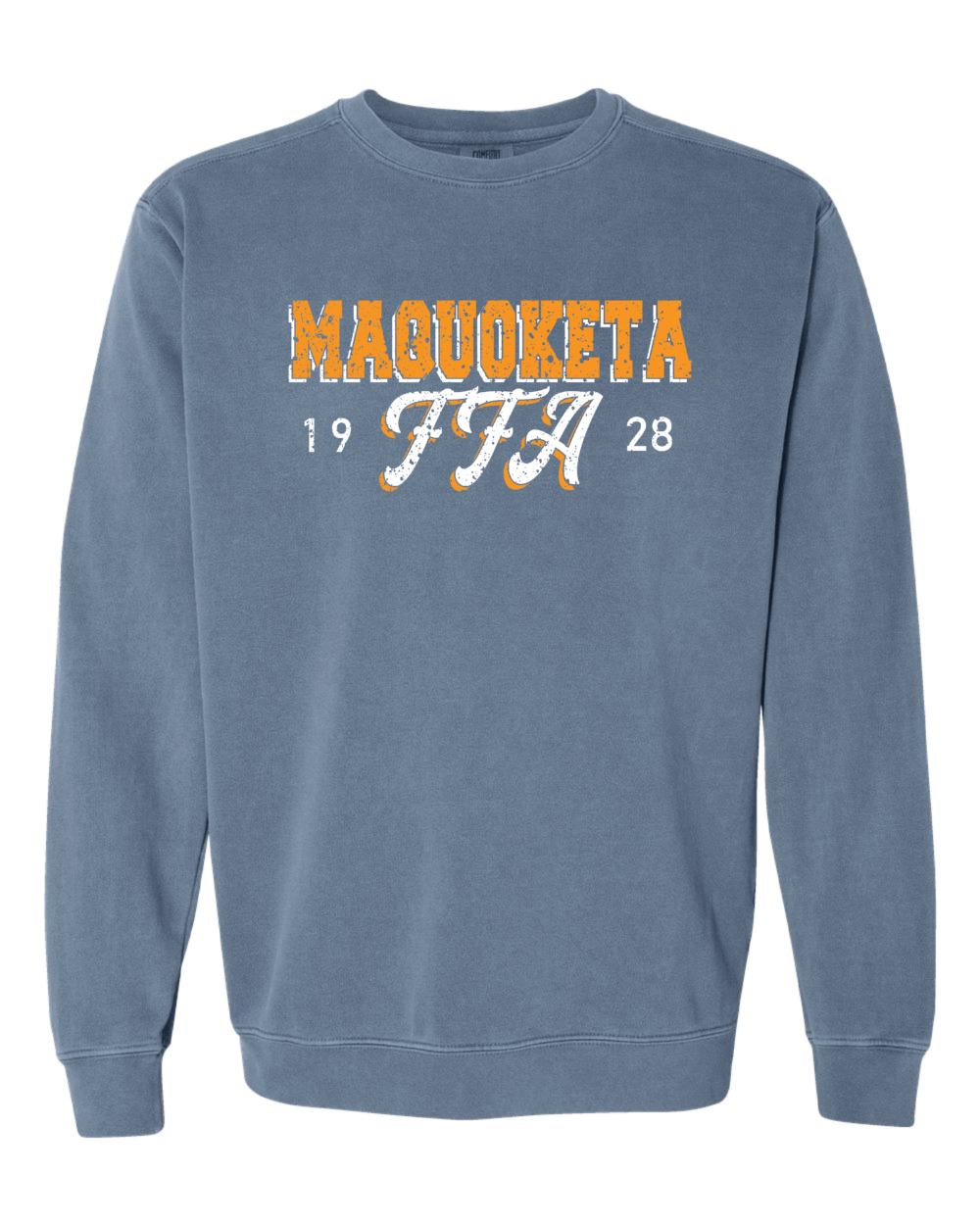 2025 Maquoketa FFA Design 1 Adult Comfort Colors Garment-Dyed Crewneck Sweatshirt (2 Color Options) - Image 2