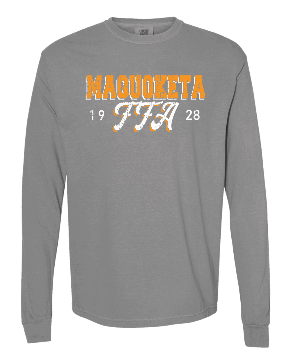 2025 Maquoketa FFA Design 1 Adult Comfort Colors Garment-Dyed Heavyweight Long Sleeve T-Shirt (2 Color Options)