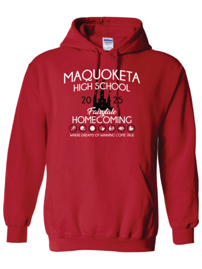 2025 Maquoketa Cardinals Homecoming Cheer Fundraiser Adult Red Gildan Heavy Blend Hoodie