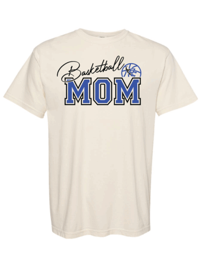 Bellevue Comets Basketball Mom w/ Custom Name & Number Ivory Comfort Colors Unisex Garment-Dyed Heavyweight T-Shirt