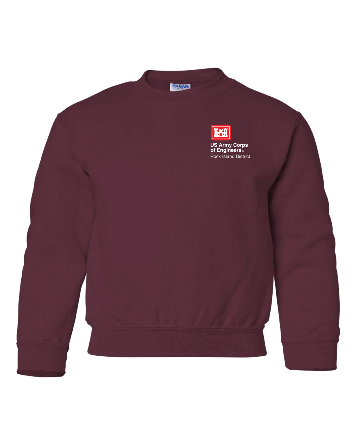 US Army Corp of Engineers Youth Gildan Heavy Blend Crewneck Sweatshirt (5 Color Options) - Image 4