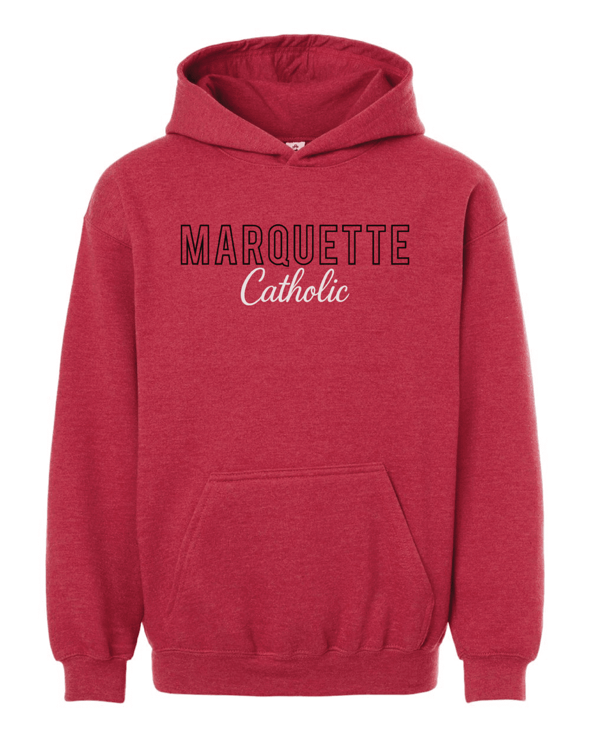 Marquette Catholic Defenders PTO Christmas Fundraiser Puff Embroidered Youth Gildan Softstyle Midweight Hoodie (5 Color Options) - Image 3