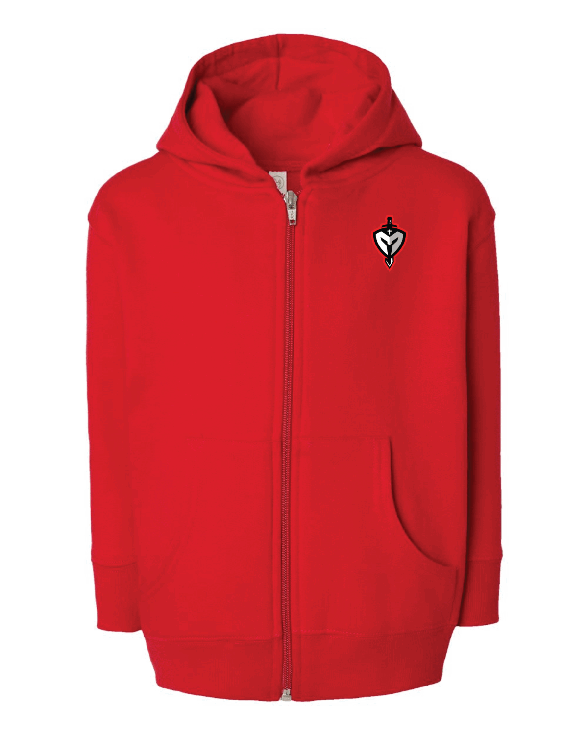 Marquette Catholic Defenders PTO Christmas Fundraiser Toddler Rabbit Skins Full-Zip Fleece Hoodie (5 Color Options) - Image 3