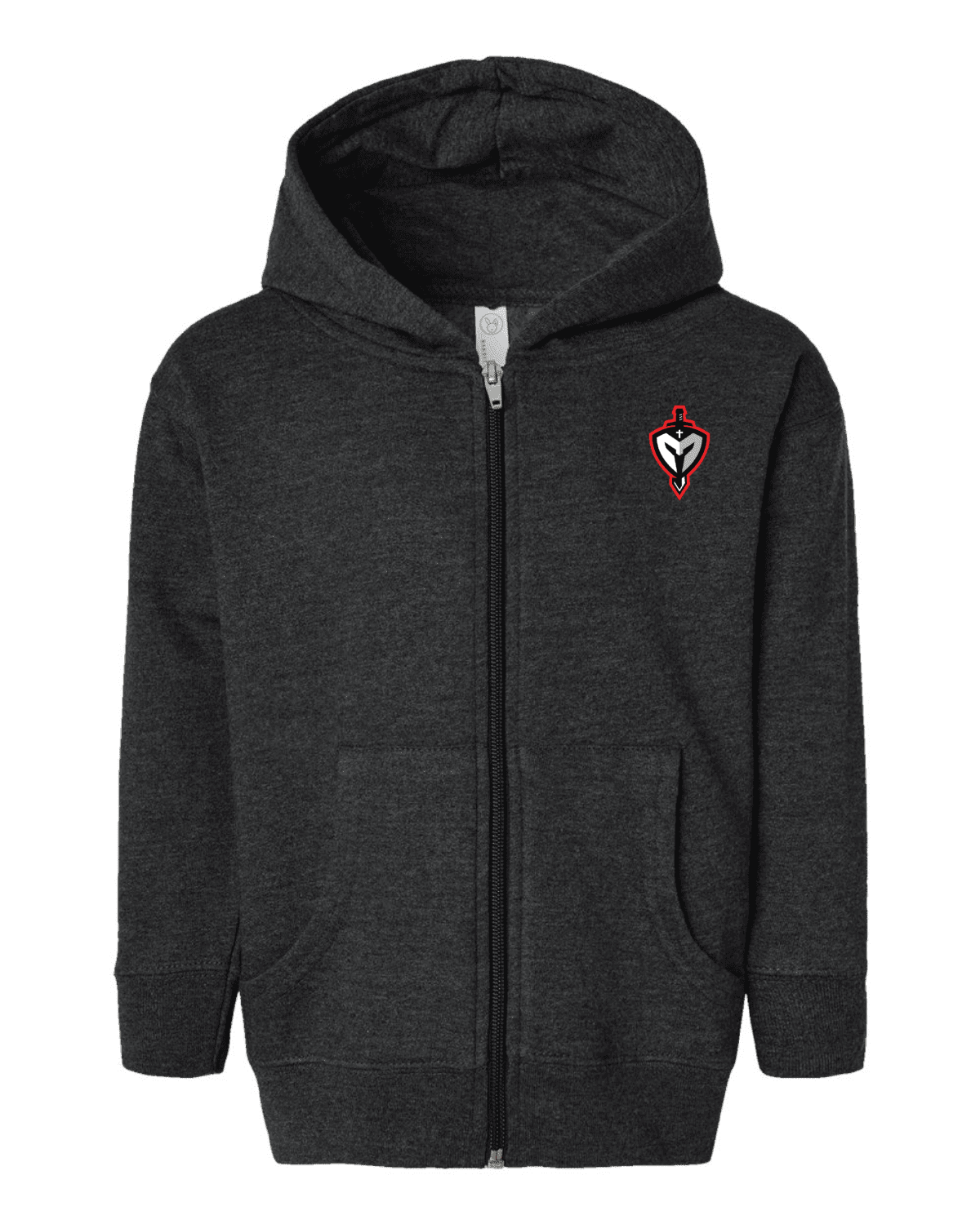 Marquette Catholic Defenders PTO Christmas Fundraiser Toddler Rabbit Skins Full-Zip Fleece Hoodie (5 Color Options) - Image 2