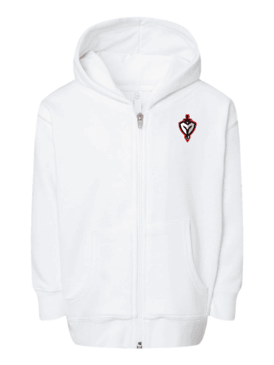 Marquette Catholic Defenders PTO Christmas Fundraiser Toddler Rabbit Skins Full-Zip Fleece Hoodie (5 Color Options)