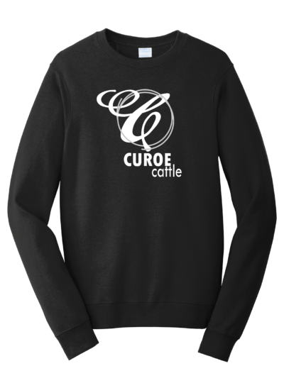 Curoe Cattle Adult Port & Co Fan Favorite Fleece Crewneck Sweatshirt