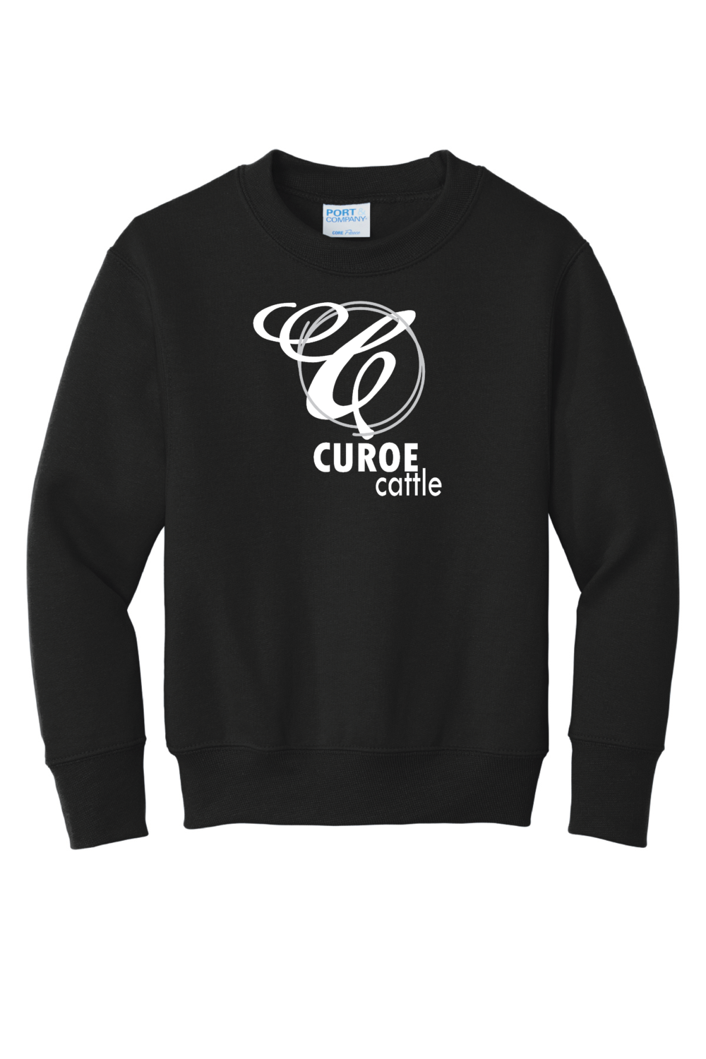 Curoe Cattle Youth Port & Co Core Fleece Crewneck Sweatshirt