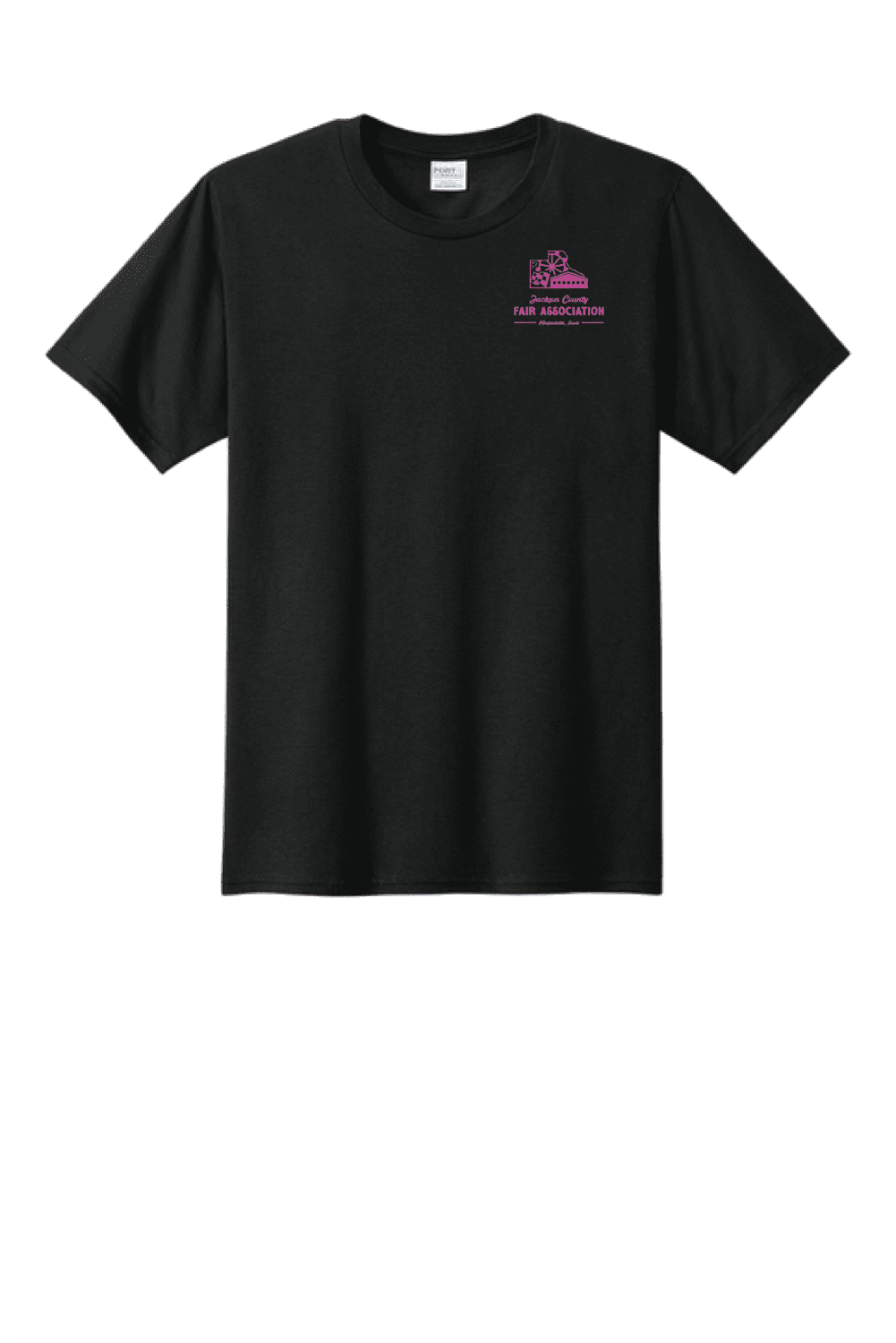 2026 Jackson County Fair To Hell With Winter Ride TALL Adult Jet Black Port & Co Core Blend T-Shirt - Image 3