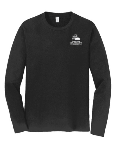 2026 Jackson County Fair To Hell With Winter Ride Adult Jet Black Port & Co Fan Favorite Long Sleeve T-Shirt