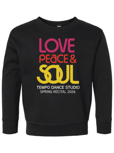 2026 Tempo Dance Recital Toddler Rabbit Skins Fleece Crewneck Sweatshirt