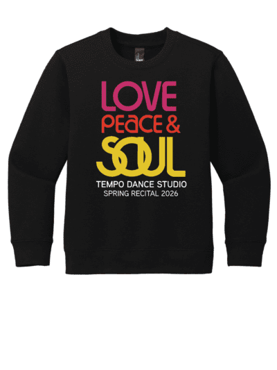 2026 Tempo Dance Recital Youth District V.I.T. Fleece Crewneck Sweatshirt