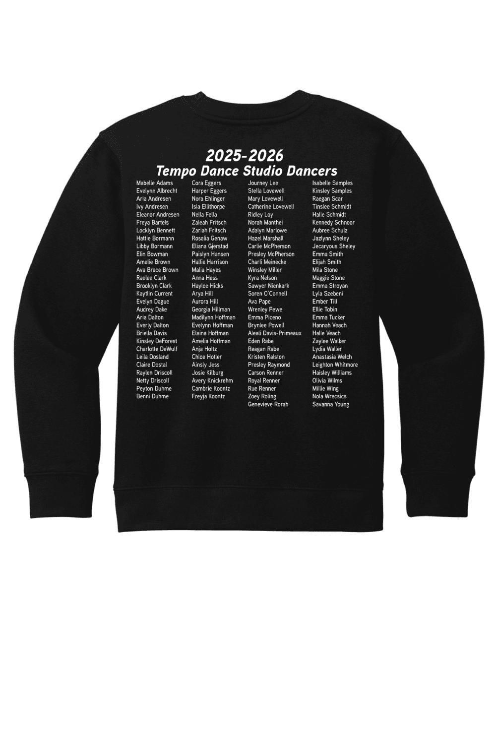 2026 Tempo Dance Recital Youth District V.I.T. Fleece Crewneck Sweatshirt - Image 2