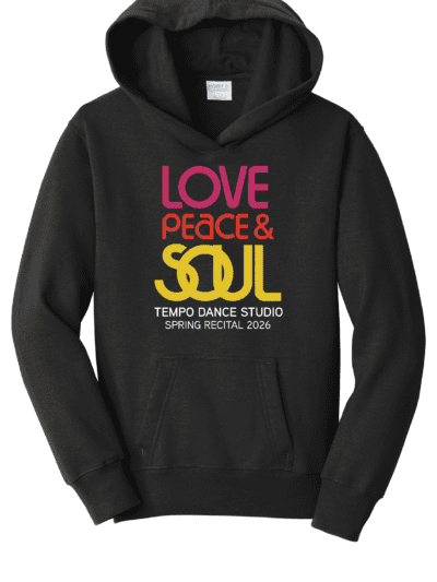 2026 Tempo Dance Recital Youth Port & Co Fan Favorite Fleece Hoodie