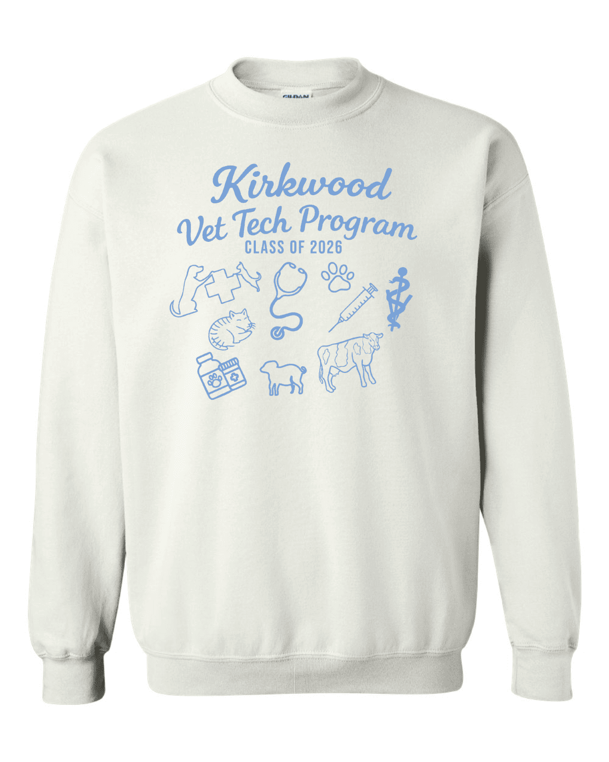 Class of 2026 Kirkwood Vet Tech Program Adult Gildan Heavy Blend Crewneck Sweatshirt - Image 3