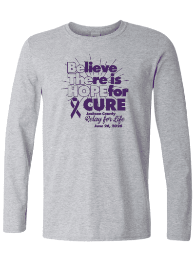 2026 Jackson County Relay For Life Fundraiser Adult Gildan Softstyle Long Sleeve T-Shirt