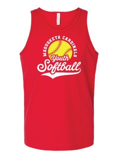 2026 Maquoketa Cardinals Youth Softball Youth BELLA + CANVAS Jersey Tank