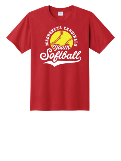 2026 Maquoketa Cardinals Youth Softball Youth Port & Co Fan Favorite Blend Tee