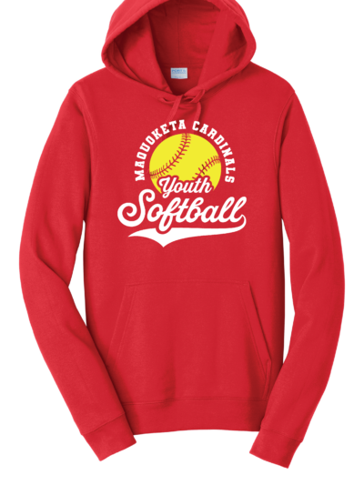 2026 Maquoketa Cardinals Youth Softball Adult Port & Co Core Fleece Pullover Hoodie